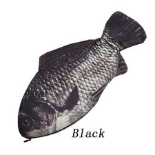 Carp Pen Bag Realistic Fish Shape Pencil Bag Stationery Bag Make-Up Pouch with Z