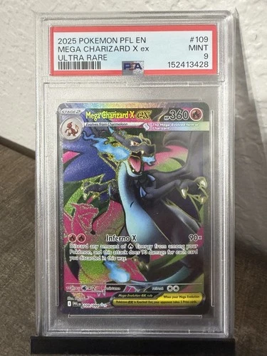 2025 Pokemon PFL Mega Charizard X EX 109 Ultra Rare PSA 9