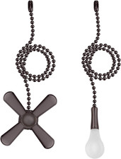 Ceiling Fan Pull Chain, 2 Pieces 3Mm Diameter Beaded Ball Fan Pull Chain, 12 Inc