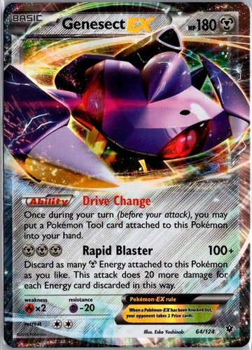 Genesect EX 64/124 Holo Ultra Rare Fates Collide Pokemon