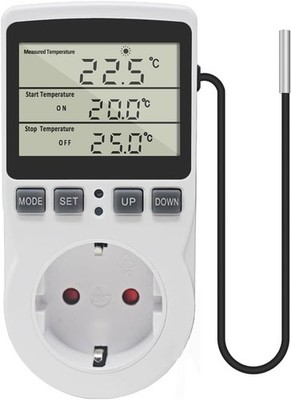 KETOTEK Temperaturregler Steckdose 230V mit Fühler Digital Ther