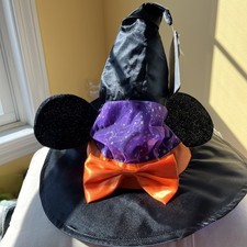 Disney Minnie Mouse Witch Hat NWT Costume Dress Orange Black Purple