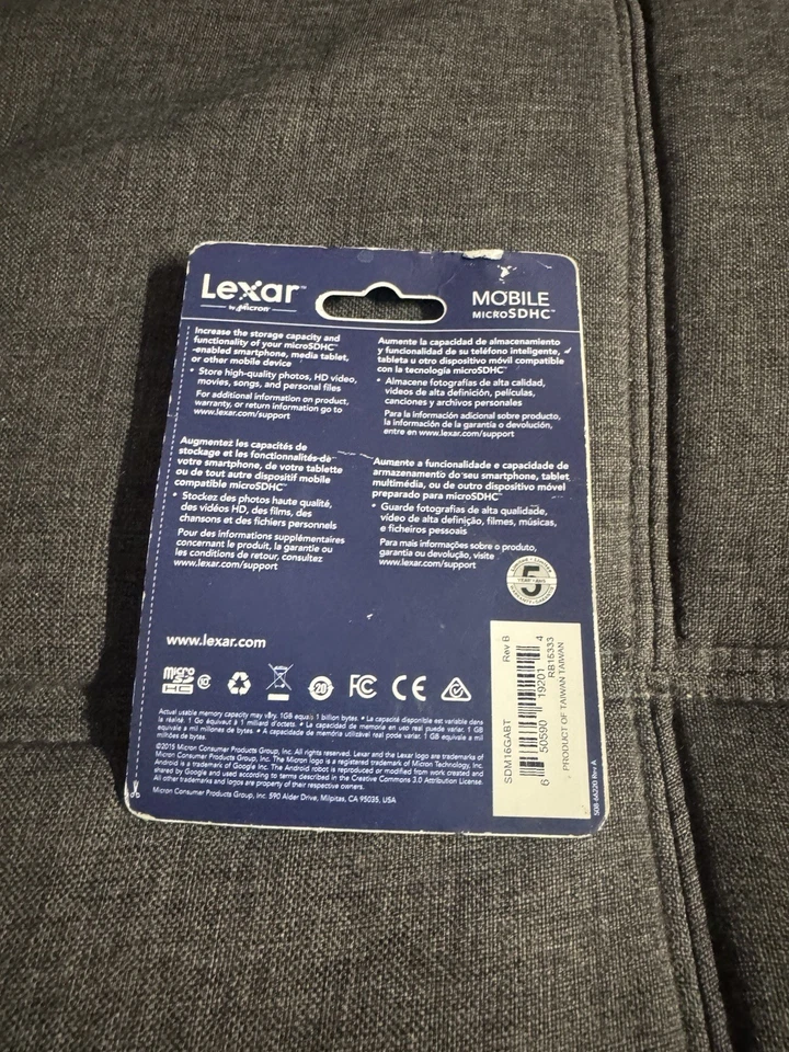 Lexar microSDHC Micro SD SDHC 16GB 16G Class 10 C10 TF HIGH-SPEED Memory Card - Image 2 of 2