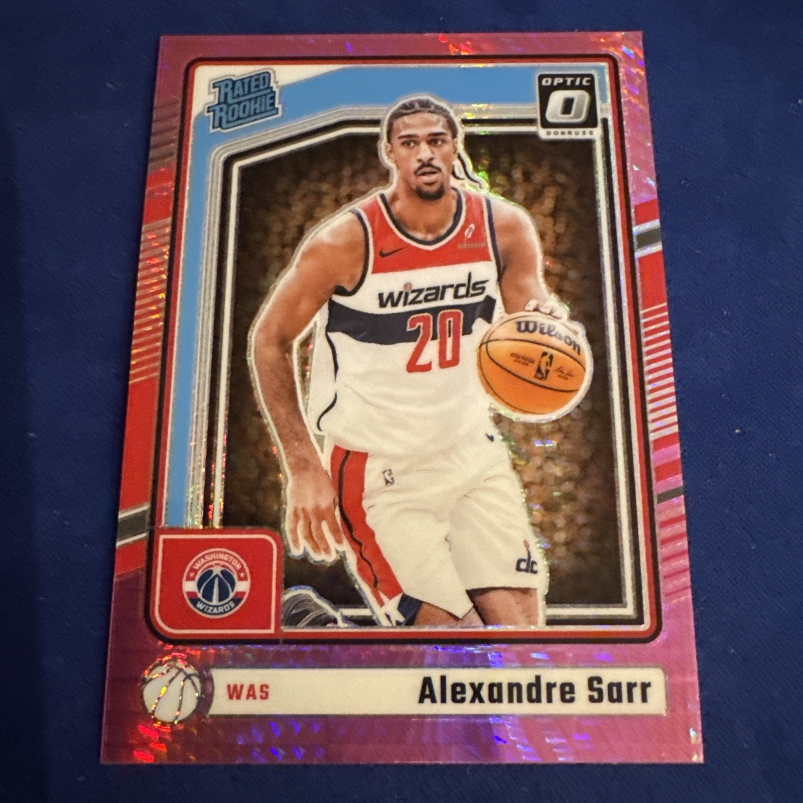 2024-25 DONRUSS OPTIC ALEXANDRE SARR RATED ROOKIE HYPER PINK #276 WIZARDS
