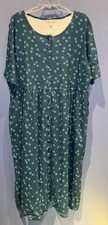 Women’s 1X 22/24 Teal House Dress, Button Front With Pockets, Woman Within, NEW
