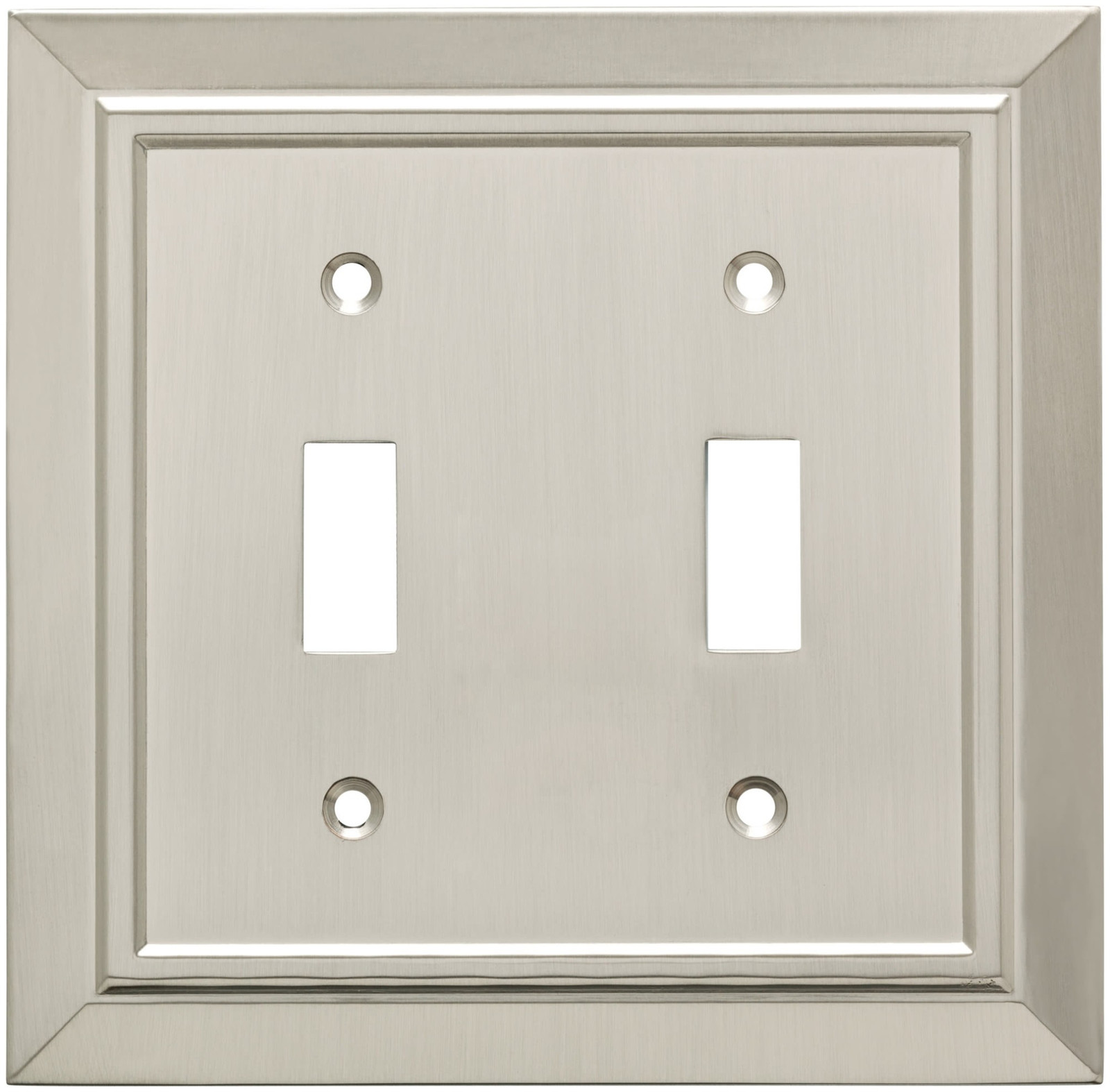Franklin Brass W35220-C Nickel Double Switch Wall Plate Classic Architecture