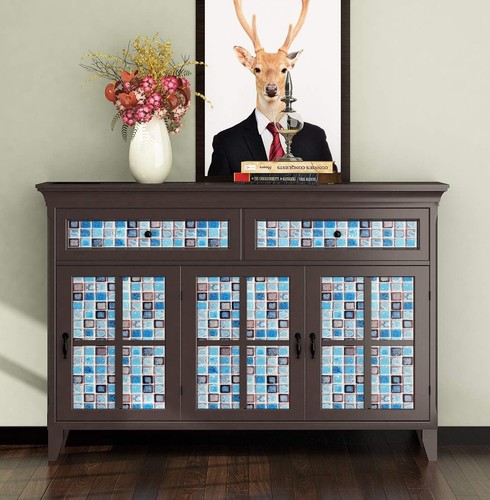 Livelynine 15.8 x 394 Inch 15.8" x 394", Blue Mosaic Tiles - Picture 2 of 7