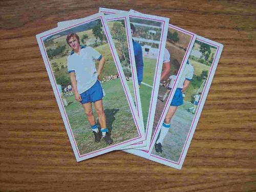 Abzehbilder Fußballer Panini 1970-71 Luftmassenmesser + 4 (a54)