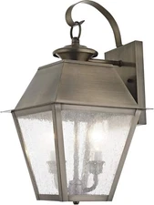 Livex Lighting 2165-29 Mansfield Outdoor Wall Light Vintage Pewter