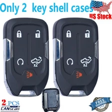 2 For 2019-2022 GMC Sierra Chevy Silverado 5 Button Remote Key Fob Case Shells
