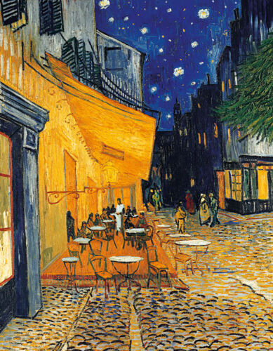 Poster NACHTCAFE Vincent van Gogh 70x90 Cafe at Night Bild Terrasse Kunstdruck - Photo 1/1