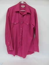 Western Cowboy Pearl Snap Shepler s Pink Rodeo Shirt 16 - 35