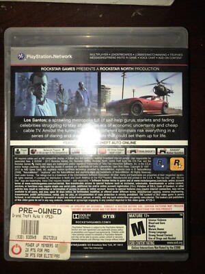 Grand theft auto 5 ps3 game Playstation 3 Gta5 | eBay