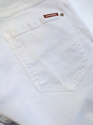 RRP €340 DSQUARED2 Skinny Dan Jeans IT42 US32 2XS White Made in Italy - Imagen 8 de 9