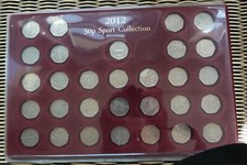 London Olympics 50p full coin collection with display case