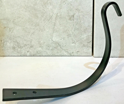 Wrought Iron Bent Wall Arch Hook Plant Feeder Lantern Post Hanger 6" Sturdy New - Picture 4 of 7