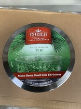 Scentsicles White Winter Fir Tree Table Ornaments Scent Glass Bowl 3oz