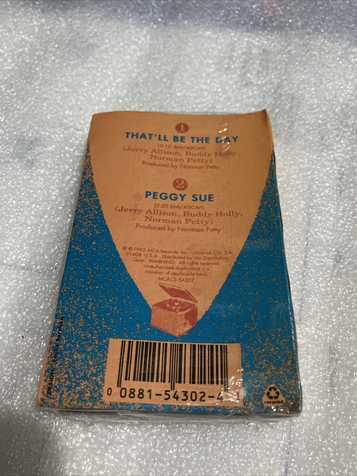 Buddy Holly & The Crickets – That'll Be The Day / Peggy Sue SEALED CASSETTE - Image 2 of 3