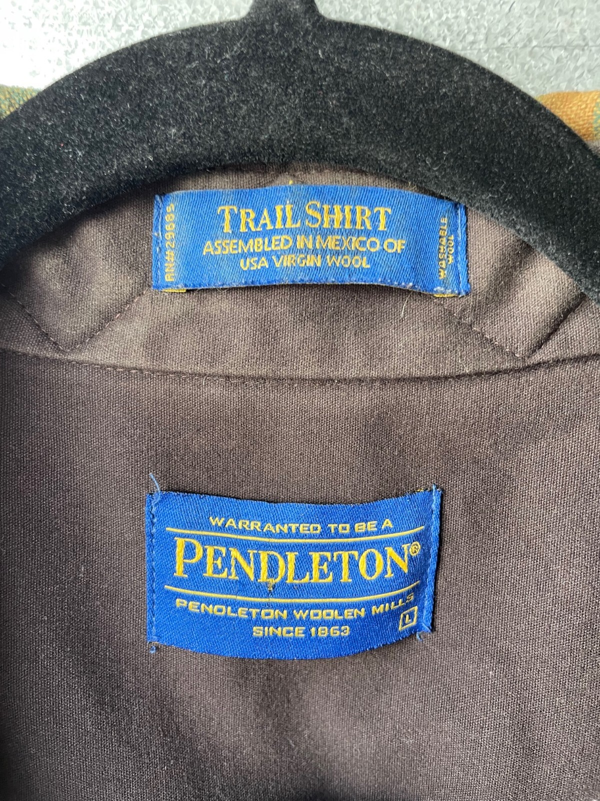 Pendleton Trail Button Up Shirt Plaid Virgin Wool… - image 7