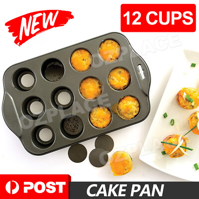 12 Cups Mini Individual Cheesecake Cake Pan Tin Loose Base