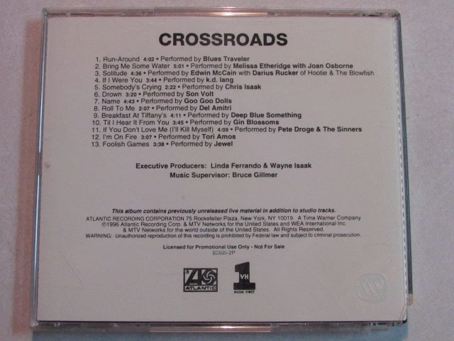 VH1 CROSSROADS ATLANTIC LABEL 13 TRK ПРОМО CD TORI AMOS ETHERIDGE DARIUS RUCKER - Изображение 2 из 4
