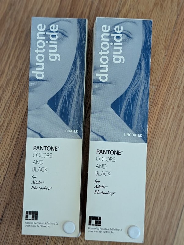 2 x Pantone Duotone Colors & Black Adobe Photoshop Coated Uncoated Deck Book