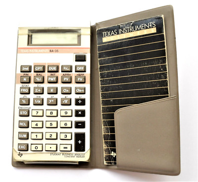 Texas Instruments BA-35 Student Business Analyst Calculator W/ Case ...