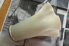 Vintage Murano Art Glass Handmade DecoPleated Ruffled, Undulated Glass Vase