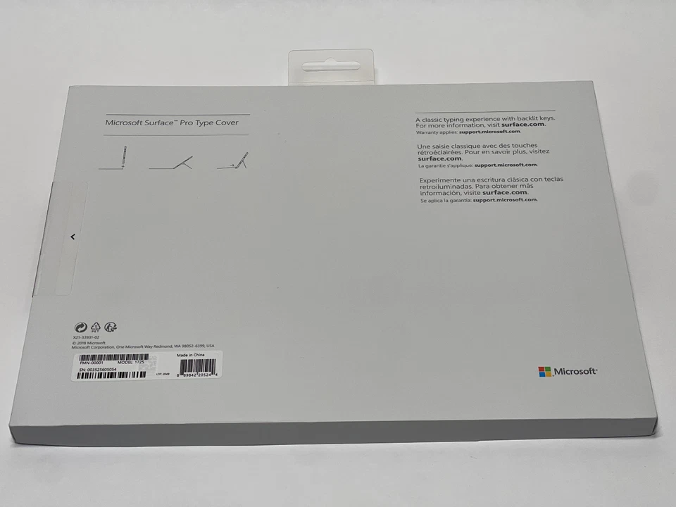 Microsoft Surface Pro 3 4 5 6 7 (1725) Type Cover Black - New Factory Sealed - Image 3 of 4