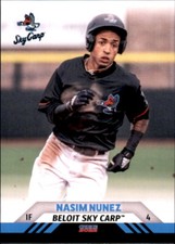 2022 Beloit Sky Carp Choice #20 Nasim Nunez Bronx New York NY - NM Baseball Card