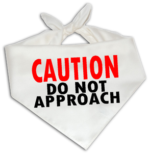 caution dog bandana