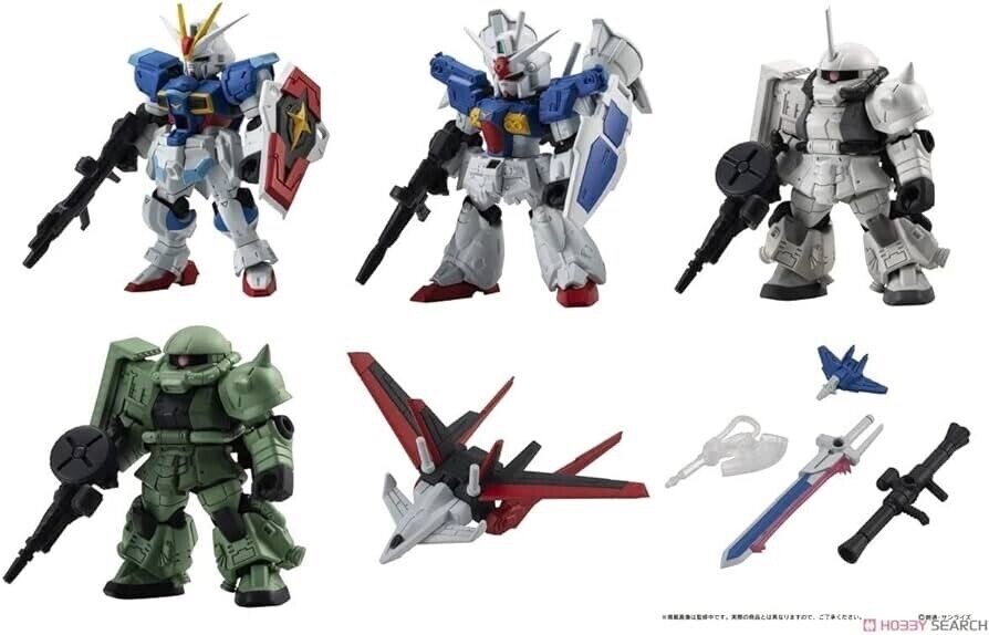 Juego de 6 figuras de acción Gundam Mobile Suit Ensemble 24 Gashapon BANDAI