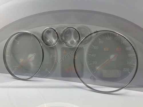 For Ford Galaxy Mk1 Facelifting 00-06 Aluminium Polished Chrome Dial Rings 4pcs - Picture 2 of 8