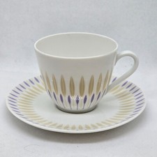 Winterling Bavaria Porcelain Cup 6.5cm Tall & Saucer 19cm Leaf/Feather Design