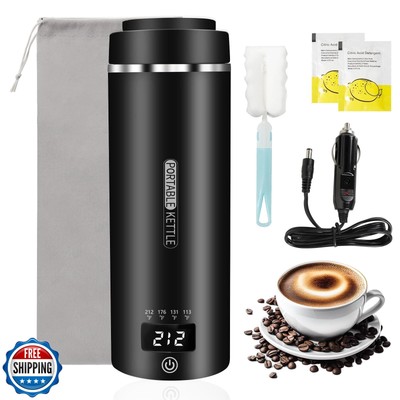 Car Kettle Water Boiler 12V - Portable Electric Kettle Car Coffee Maker 500ml