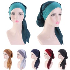 Women Cancer Hat Chemo Pirate Cap Muslim Hair Loss Head Scarf Turban Head Wrap