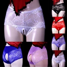 Floral Briefs Lingerie Panties Thongs Underwear Lace Crotchless Fashion