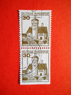 BM. Briefmarken BRD 1990 Burgen und Schlösser (I) Mi. Nr. 914 CII/914 DII o Ldr.