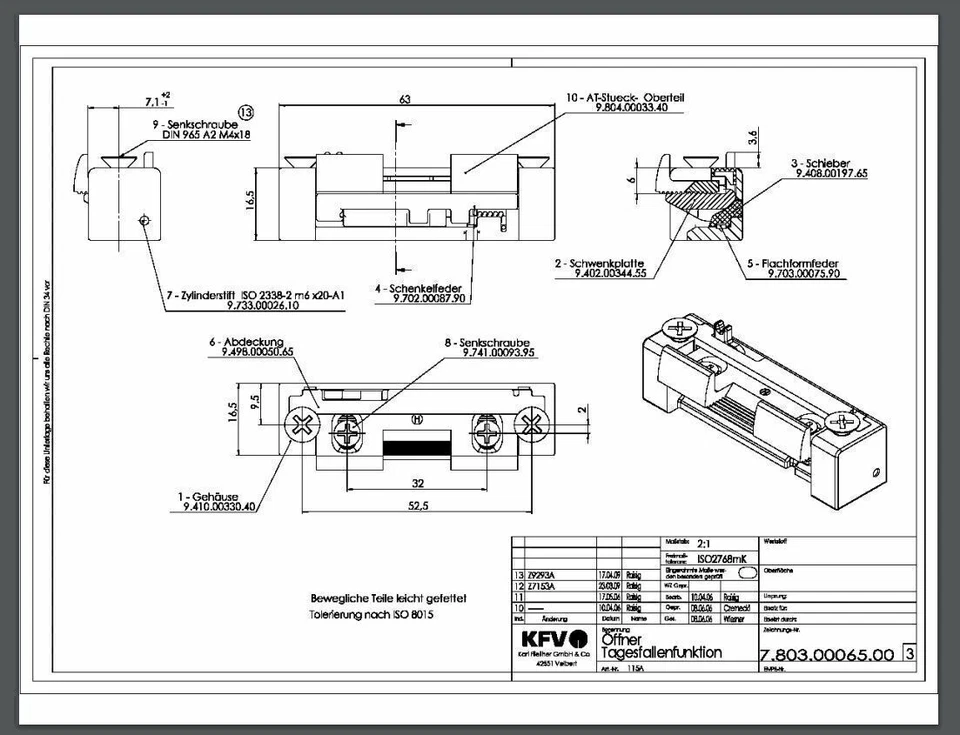 KFV Tagesfalle 115-A mit Stahlabdeckplatte für Kunststoffprofile Stahl verzinkt - Bild 2 von 3