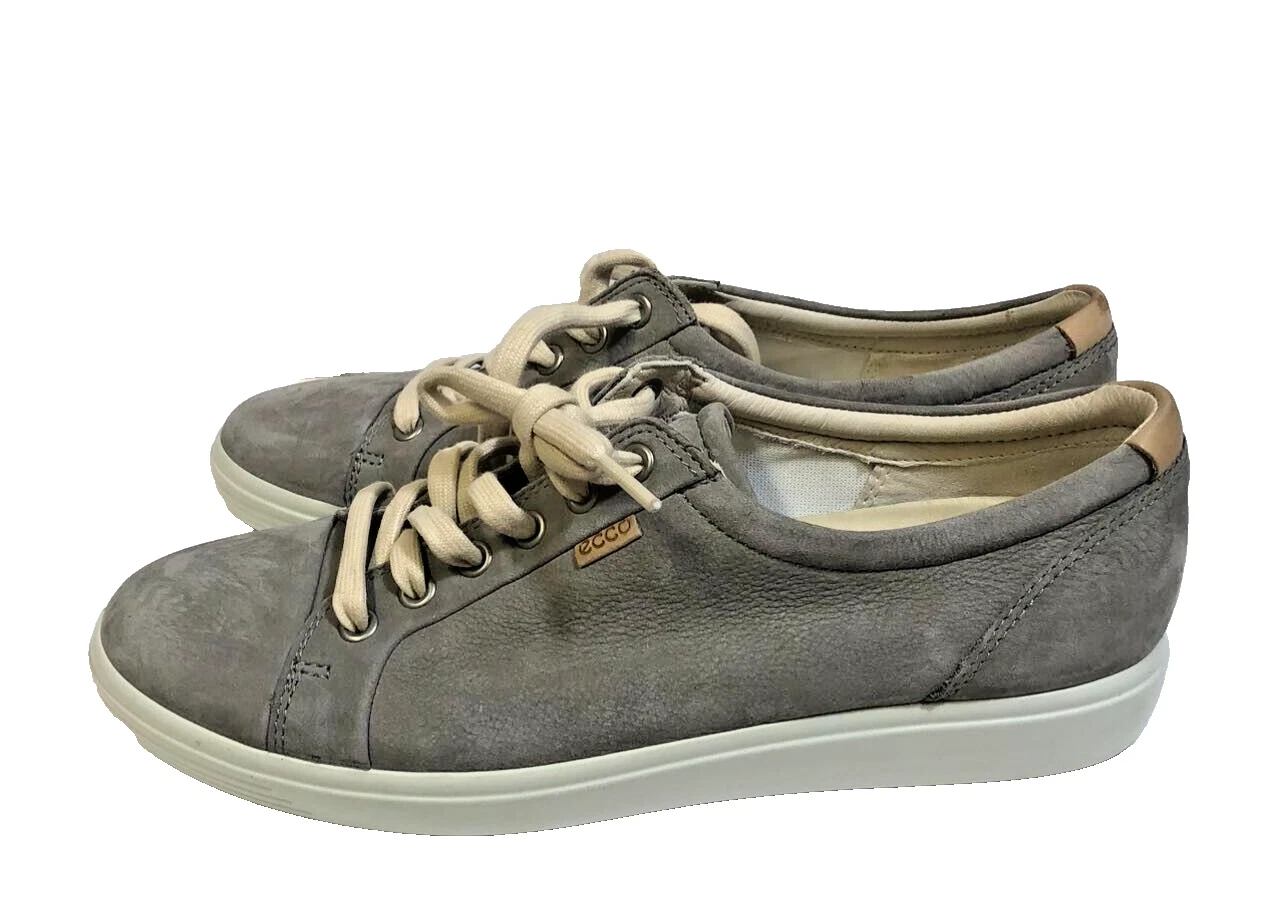 ECCO Soft 7 Scarpe Donna Sneakers Grigio Comode da Passeggio Tg 10 NUOVE