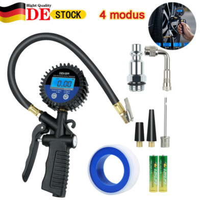 LCD Digital Reifenfüllpistole Luftdruckprüfer Druckluft Reifenfüller Manometer
