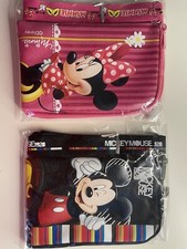 Disney 2 pack Mickey Mouse black Pink Lanyard ID Badge Key Chain Iphone Plus