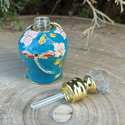 Dragonfly Oriental Vintage-Style 6mL Glass Perfume Bottle In