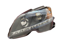 Blk 2008-2011 Mercedes Benz W204 C-Class LED DRL Projector Headlights Left+Right