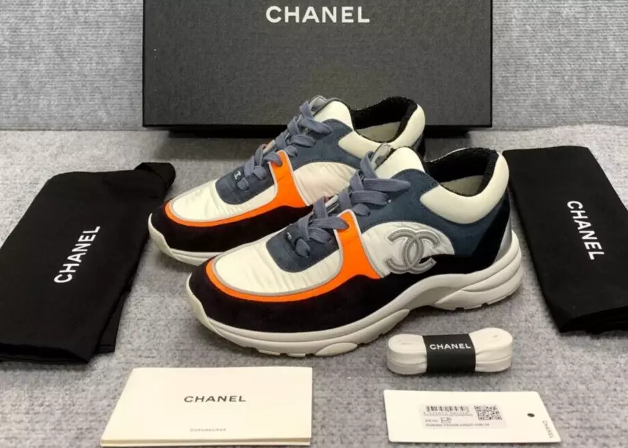 Chanel Low Top Trainer CC White Navy (Women's) - G34360 Y53536