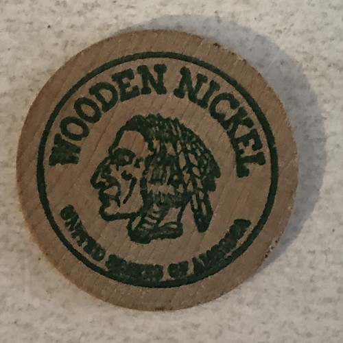 1989 Montana Centennial Wooden Nickel Token Numismatics - Picture 2 of 2