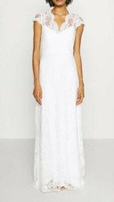 New IVY  OAK Bridal Wedding White Lace Dress, Size UK 12 / US 10, ORP 472 