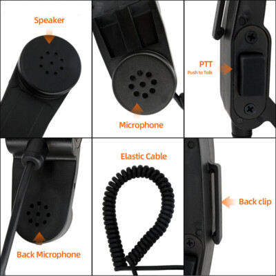 H-250 Radio Handset 6-Pin Tactical Handheld Speaker Mic for AN