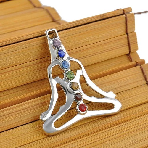 Reiki Chakra Pendant 7 Chakra Stones Meditation Natural Stone Semi Precious Gift - Picture 13 of 24