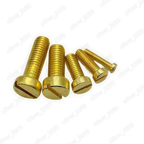 Brass Slotted Cheese Head Screws M2.5 M3 M4 M5 M6 M8